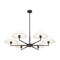 Z-Lite Leila Chandelier, 6-Light, 44 In.W x 10.75 In.H, Matte Black/White Linen 744-44R-MB - alternate 6